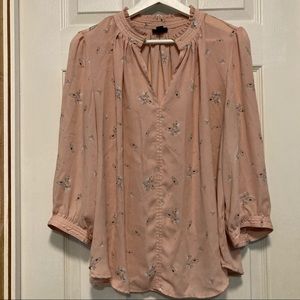 Floral flowy pink top